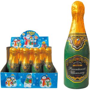 Бутылка Шампанское шоколадная фигурка (фасовка 120г) (Канди) 12