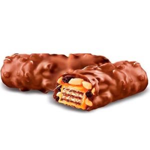 Вафли глазированные с Изюмом, арахисом и карамелью (КДВ) 02