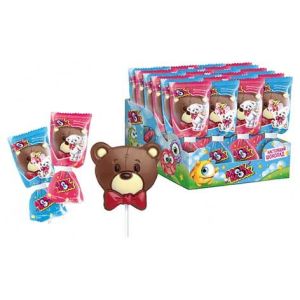 Мишка бельгийский шоколад на палочке (фасовка 25г) (МОК) 24