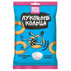 Луковые кольца MiniFree Сметана (фасовка 45г) (КДВ)  24
