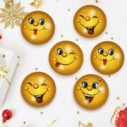 Смайлики с карамельной крошкой (купол) (фольга) (Шоколадный Кутюрье) 05