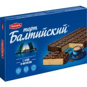 Торт вафельный Балтийский в глазури с шоколадом (фасовка 320г) (Славянка) 12