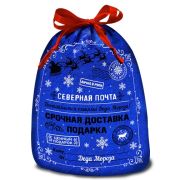 Мешочек Северная почта синий (большой) (на 1200г) (МСУПК) 50