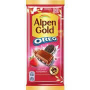 Alpen Gold молочный Орео клубника (фасовка 85г) (Альпен Голд) 19