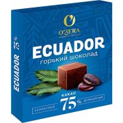 OZera горький Ecuador (75% какао) (фасовка 90г) КДВ 06