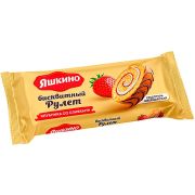 Рулет Яшкино Клубника со сливками (фасовка 200г) (КДВ) 14