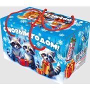 Картон Посылка Еноты и друзья (на 1200г) (ТМПК) 80